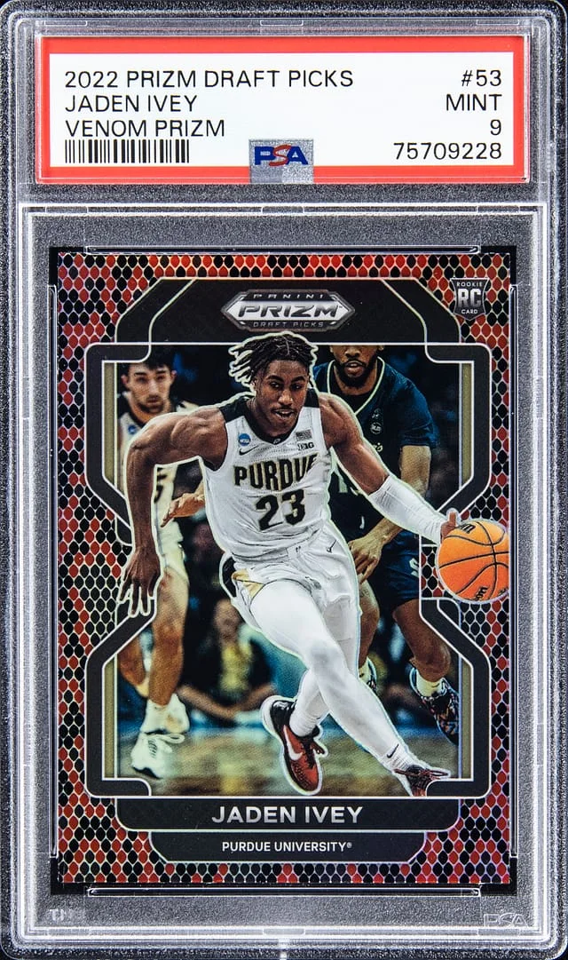 2022-23 Panini Prizm Draft Picks Jaden Ivey Variation Venom #53 card image