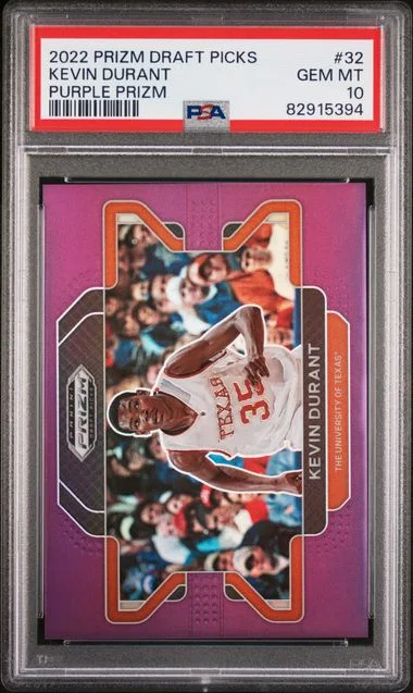 2022-23 Panini Prizm Draft Picks Kevin Durant Purple Prizm #32 card image