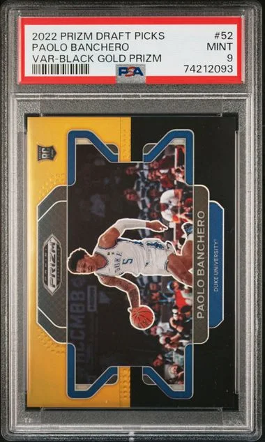 2022-23 Panini Prizm Draft Picks Paolo Banchero Variation-Black Gold Prizm #52 card image