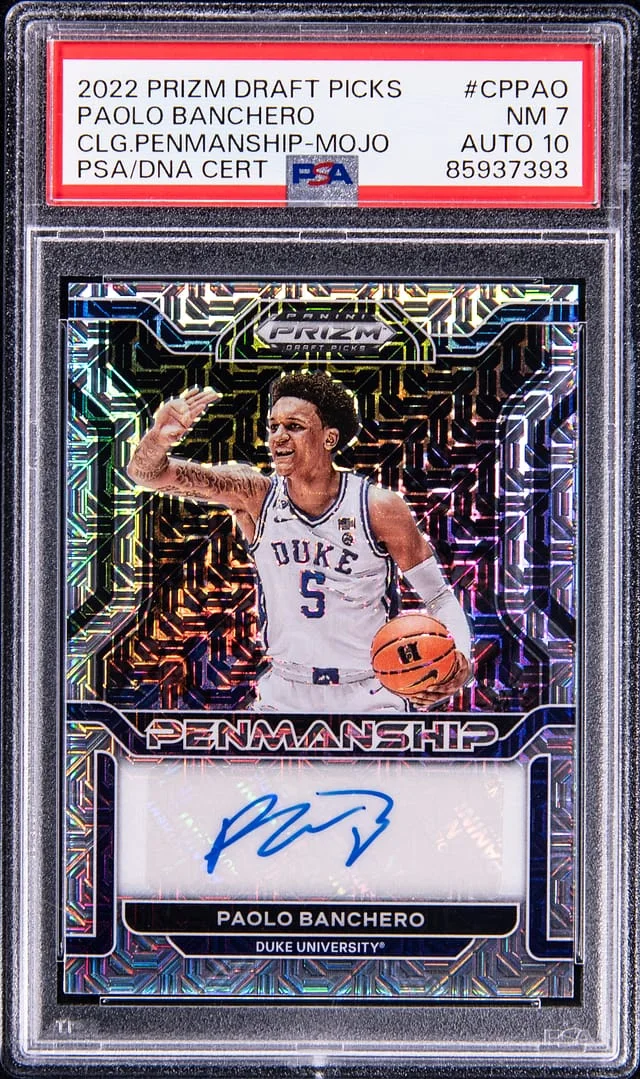 2022-23 Panini Prizm Draft Picks Paolo Banchero College Penmanship Mojo #CPPAO card image