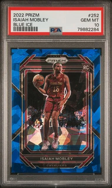 2022-23 Panini Prizm Isaiah Mobley Blue Ice #252 card image