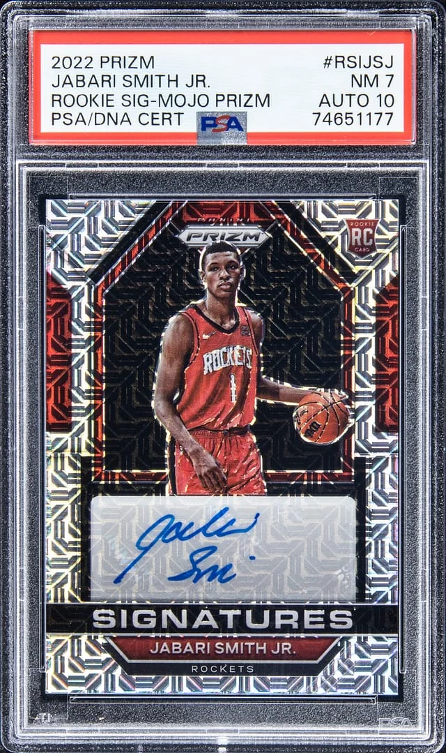 2022-23 Panini Prizm Jabari Smith Jr. Signatures Mojo Prizm #RSI-JSJ card image