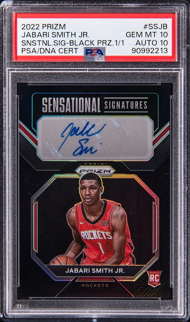 2022-23 Panini Prizm Jabari Smith Jr. Sensational Signatures Black Prizm #SS-JB card image