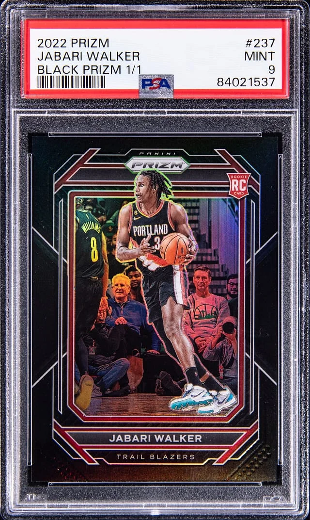 2022-23 Panini Prizm Jabari Walker Black 1/1 #237 card image