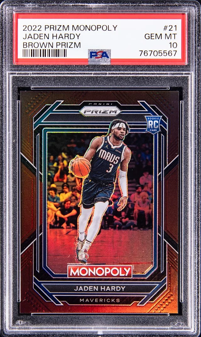 2022-23 Panini Prizm Jaden Hardy Monopoly Brown #21 card image