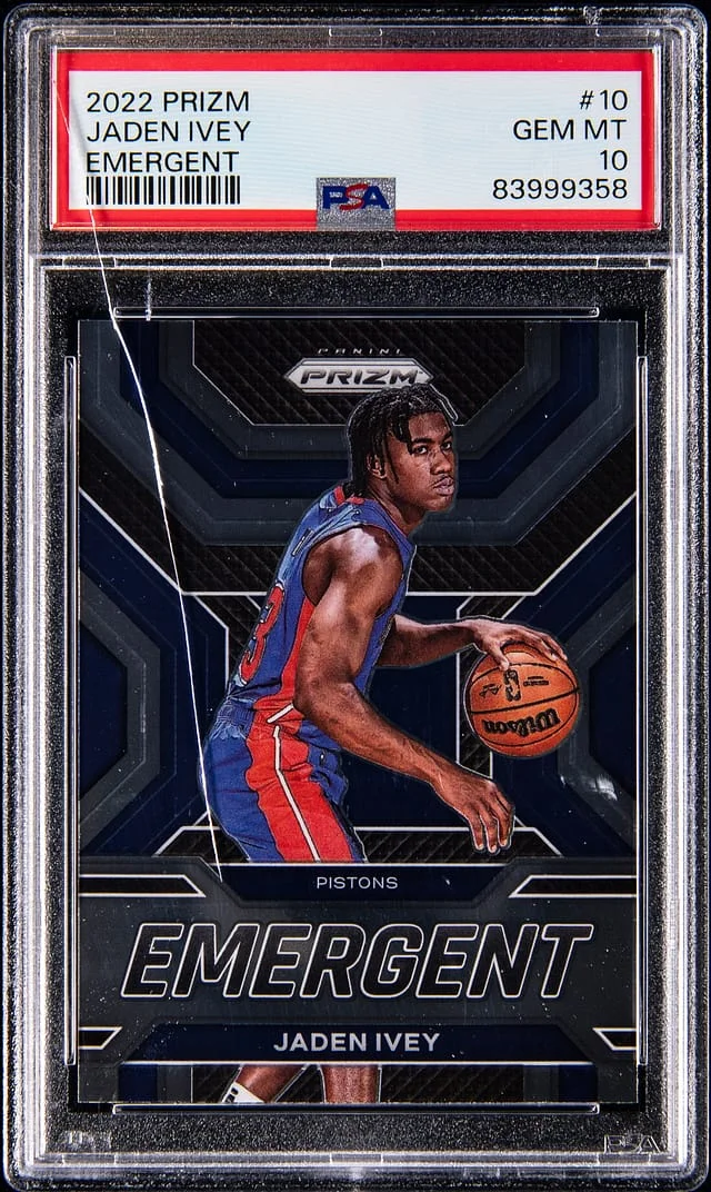 2022-23 Panini Prizm Jaden Ivey Emergent #10 card image