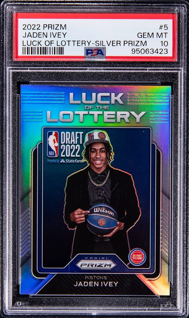 2022-23 Panini Prizm Jaden Ivey Luck of the Lottery Silver Prizm #5 card image
