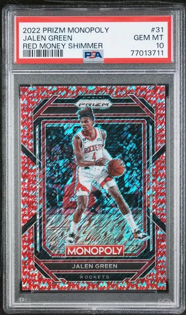 2022-23 Panini Prizm Jalen Monopoly Red Money Shimmer #31 card image