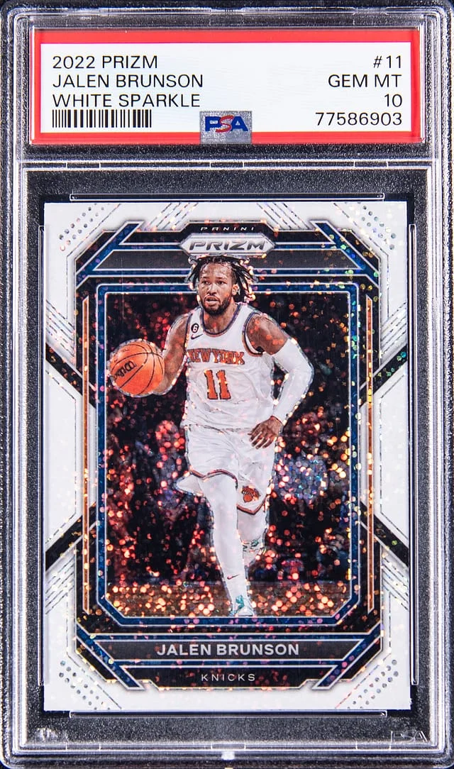 2022-23 Panini Prizm Jalen Brunson White Sparkle Prizm #11 card image