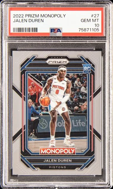 2022-23 Panini Prizm Jalen Duren Monopoly #27 card image