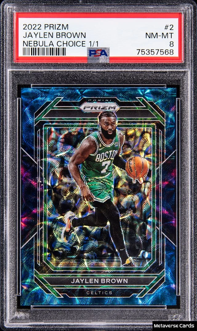 2022-23 Panini Prizm Jaylen Brown Ruby Wave #2 card image