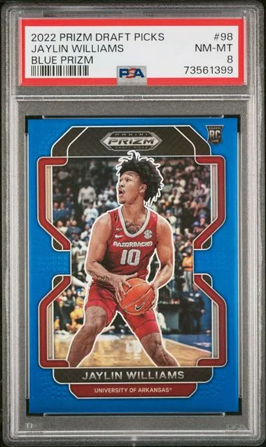 2022-23 Panini Prizm Jaylin Williams Blue Prizm #98 card image