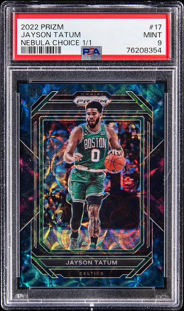 2022-23 Panini Prizm Jayson Tatum Nebula Choice Prizm #17 card image