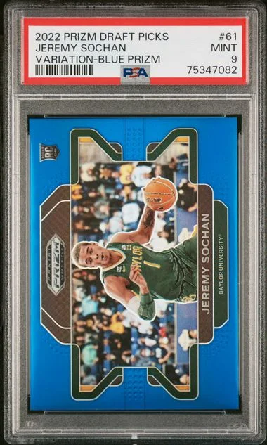 2022-23 Panini Prizm Jeremy Sochan Variation-Blue Prizm #61 card image