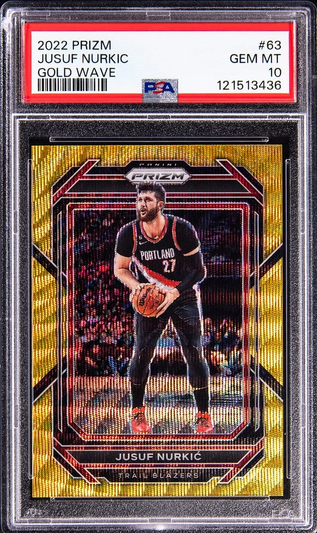 2022-23 Panini Prizm Jusuf Nurkic Gold Wave #63 card image