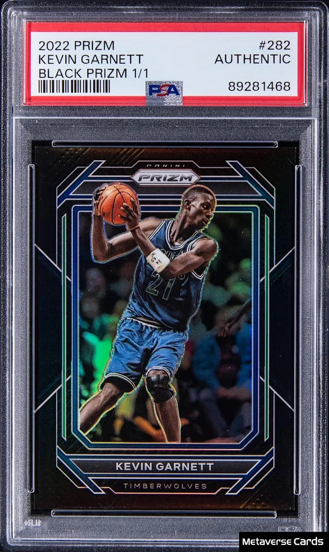 2022-23 Panini Prizm Kevin Garnett Black Prizm #282 card image