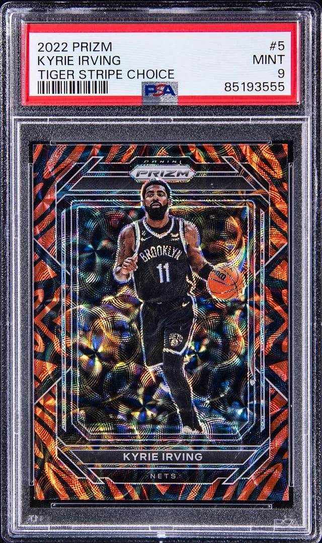 2022-23 Panini Prizm Kyrie Irvin Tiger Stripe Choice #5 card image