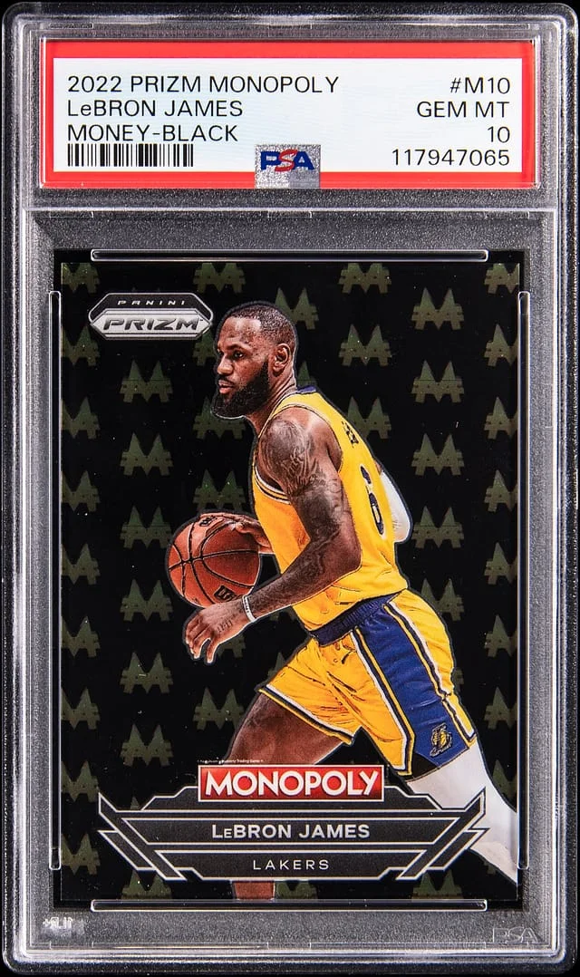 2022-23 Panini Prizm LeBron James Monopoly Money Black #M10 card image