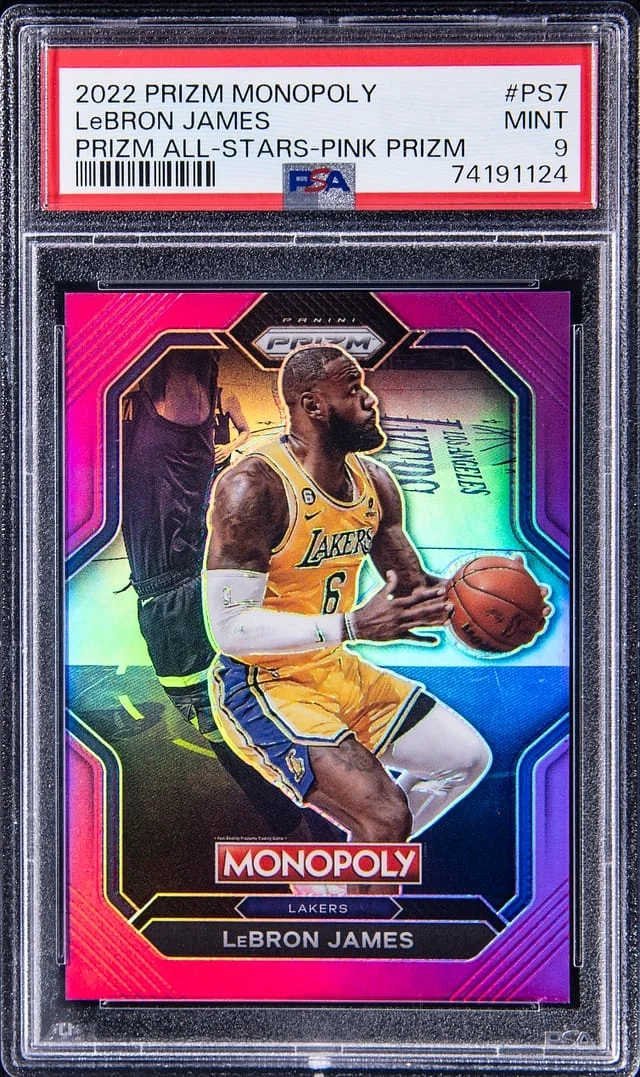 2022-23 Panini Prizm LeBron James Monopoly Prizm All-Stars Teal Wave #PS7 card image