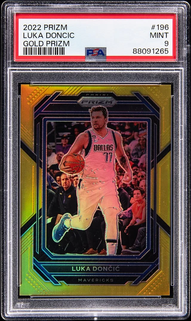 2022-23 Panini Prizm Luka Doncic Gold Prizm #196 card image