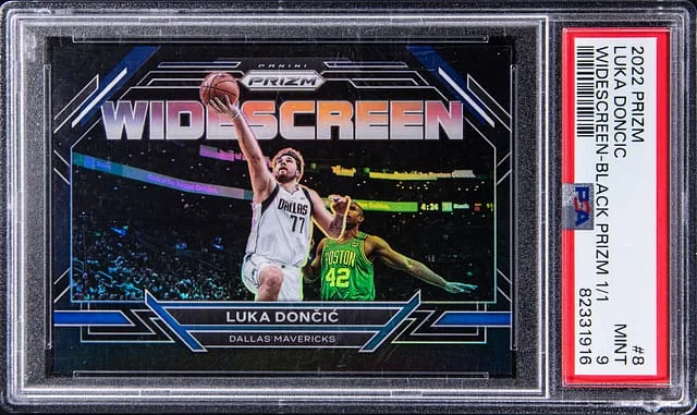 2022-23 Panini Prizm Luka Doncic Widescreen Black Prizm #8 card image