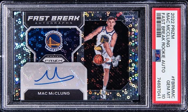 2022-23 Panini Prizm Mac McClung Fast Break Autograph #FBR-MMC card image