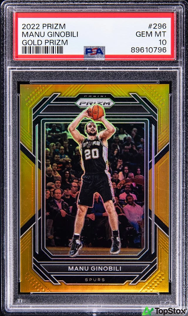 2022-23 Panini Prizm Manu Ginobili Gold #296 card image