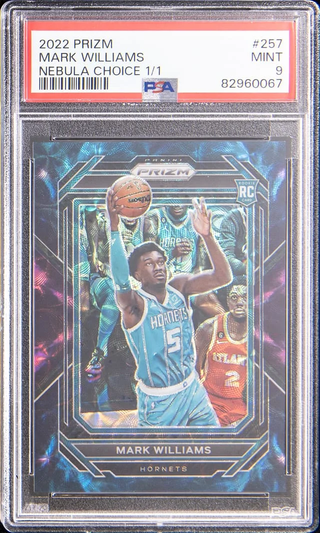 2022-23 Panini Prizm Mark Williams Nebula Choice #257 card image