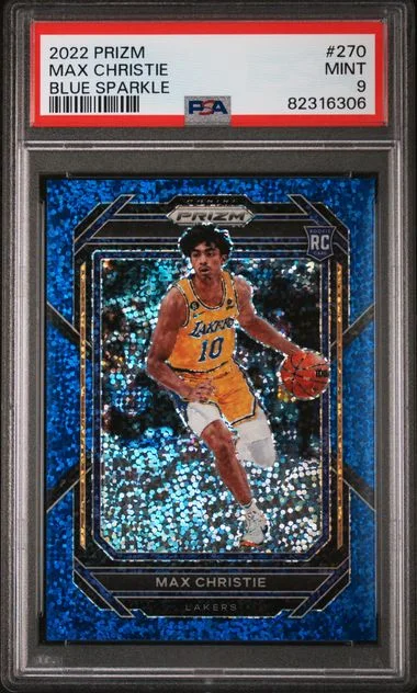 2022-23 Panini Prizm Max Christie Blue Sparkle #270 card image