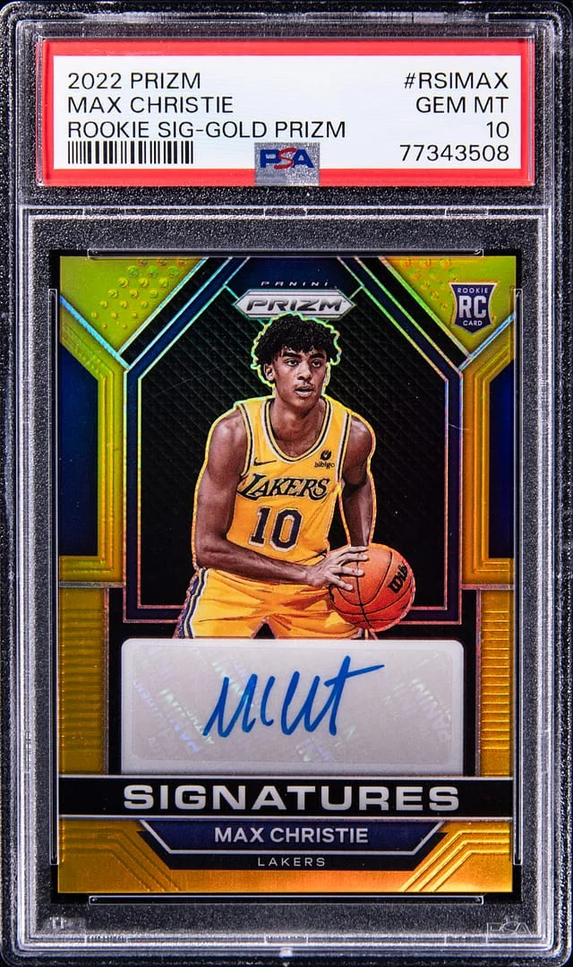 2022-23 Panini Prizm Max Christie Signatures Gold Prizm #RSI-MAX card image