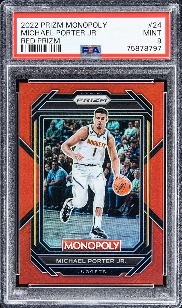 2022-23 Panini Prizm Michael Porter Jr. Monopoly Red #24 card image