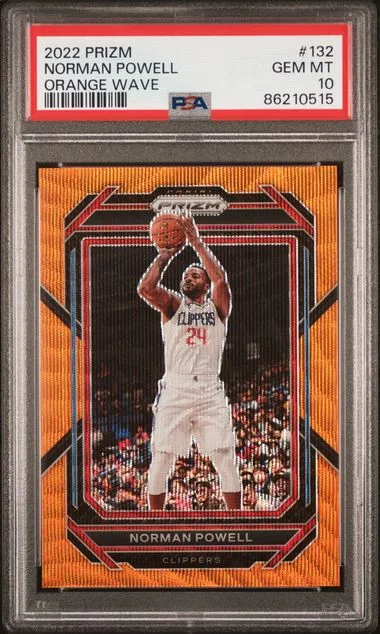 2022-23 Panini Prizm Norman Powell Orange Wave #132 card image