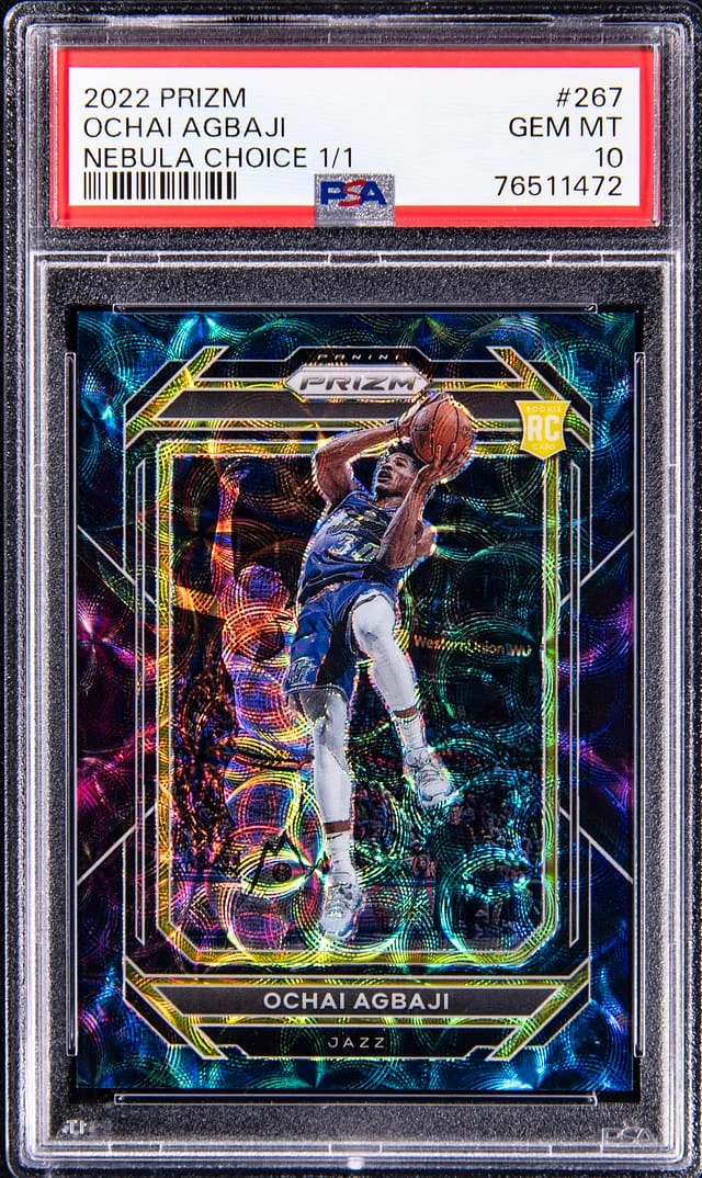 2022-23 Panini Prizm Ochai Agbaji Mojo Prizm #267 card image