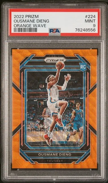 2022-23 Panini Prizm Ousmane Dieng Orange Wave #224 card image