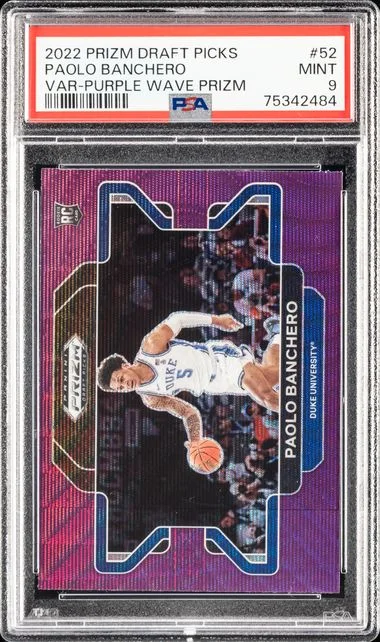 2022-23 Panini Prizm Paolo Banchero Variation-Purple Wave Prizm #52 card image