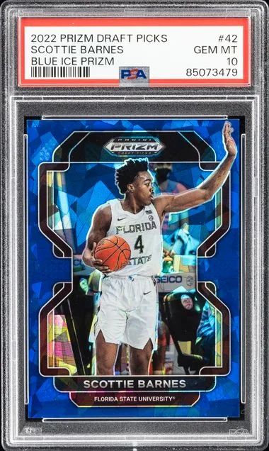 2022-23 Panini Prizm Scottie Barnes Blue Ice Prizm #42 card image