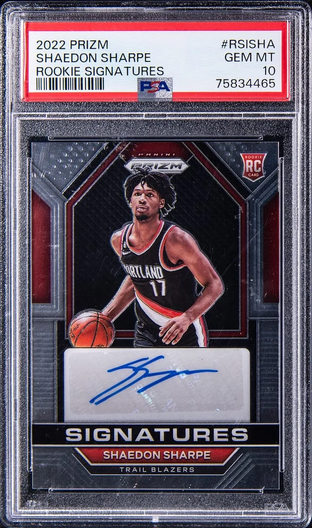 2022-23 Panini Prizm Shaedon Sharpe Signatures #RSI-SHA card image