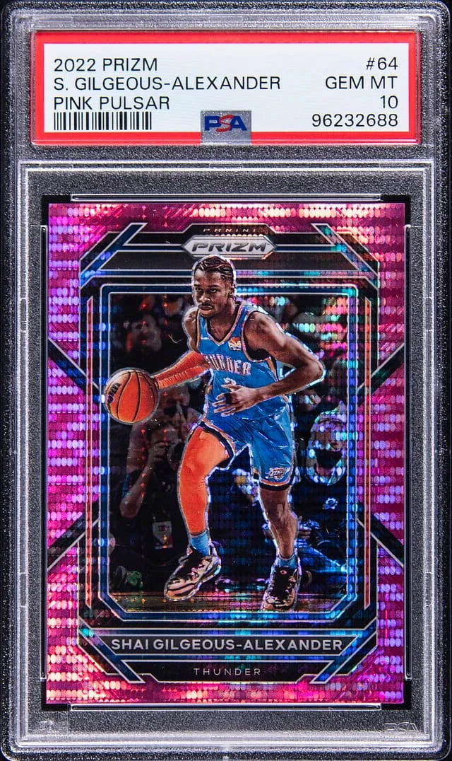 2022-23 Panini Prizm Shai Gilgeous-Alexander Pink Pulsar #64 card image