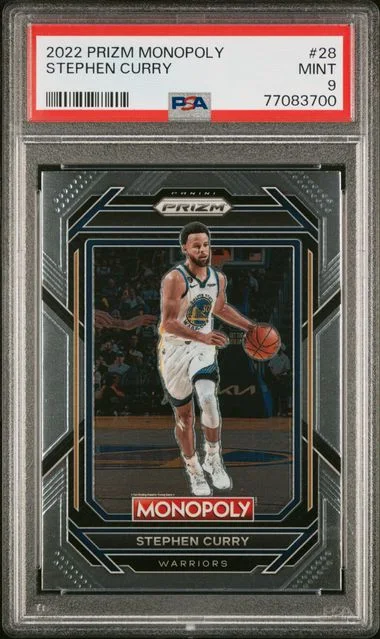 2022-23 Panini Prizm Stephen Curry Monopoly Handshake Deal Prizm #28 card image