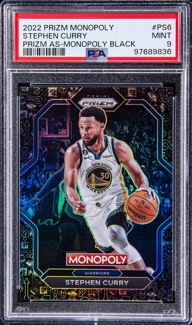 2022-23 Panini Prizm Stephen Curry Monopoly Black #PS6 card image
