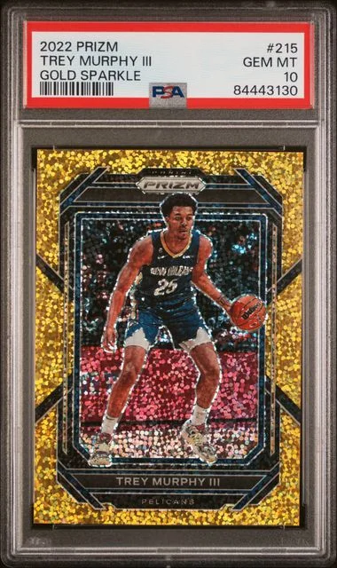 2022-23 Panini Prizm Trey Murphy III Gold Sparkle #215 card image