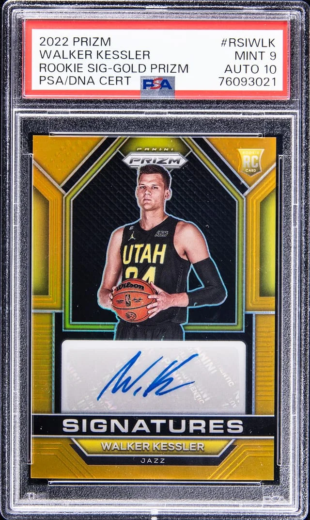 2022-23 Panini Prizm Walker Kessler Signatures Gold Prizm #RSIWLK card image