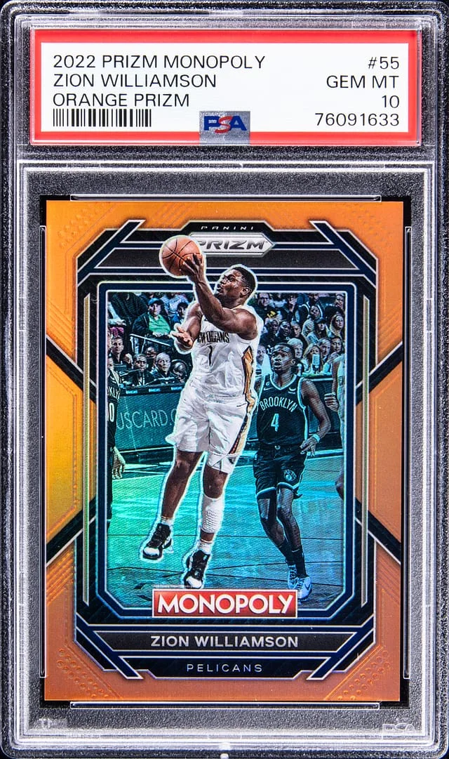 2022-23 Panini Prizm Zion Williamson Monopoly Orange #55 card image