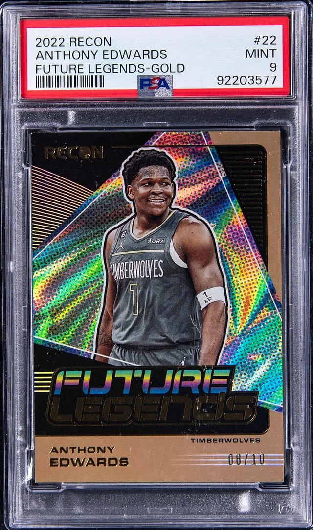 2022-23 Panini Recon Anthony Edwards Future Legends Gold #22 card image