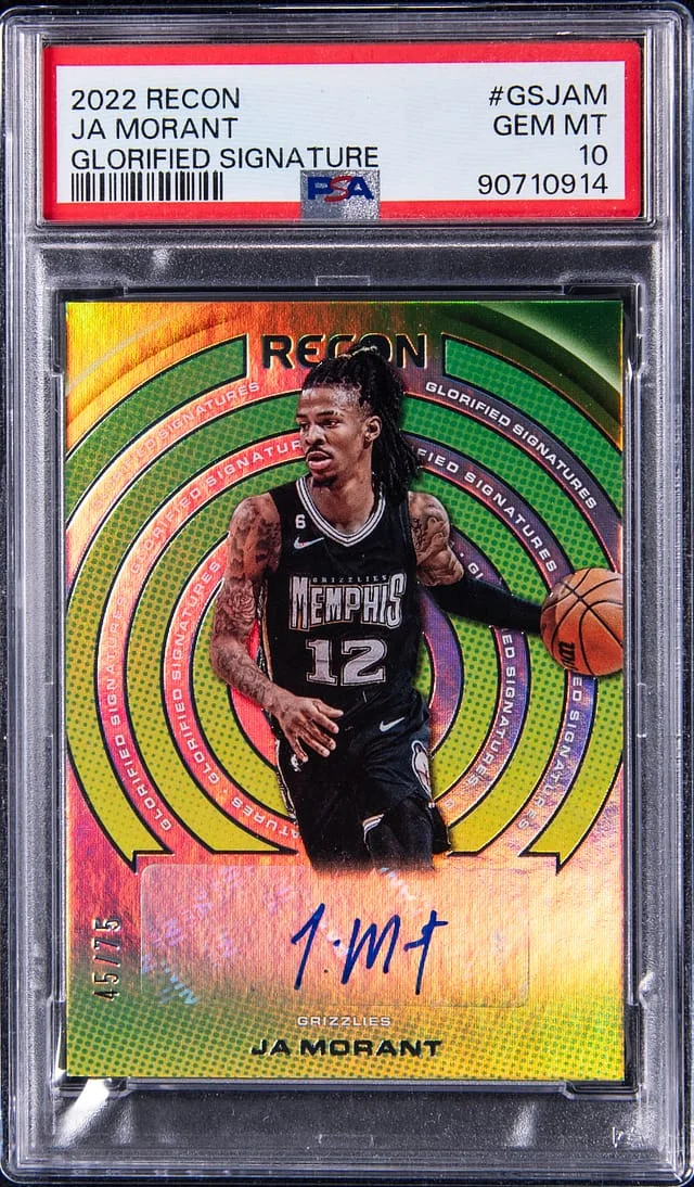 2022-23 Panini Recon Ja Morant Glorified Signature #GS-JAM card image