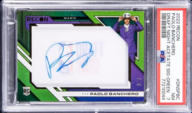 2022-23 Panini Recon Paolo Banchero Draft Night Acetate Signature Green #DNS-PBC card image