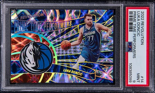 2022-23 Panini Revolution Luka Doncic Prime Time Performers #14 card image