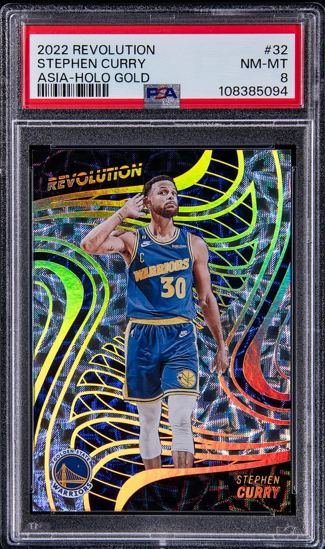 2022-23 Panini Revolution Stephen Curry Asia Holo Gold #32 card image