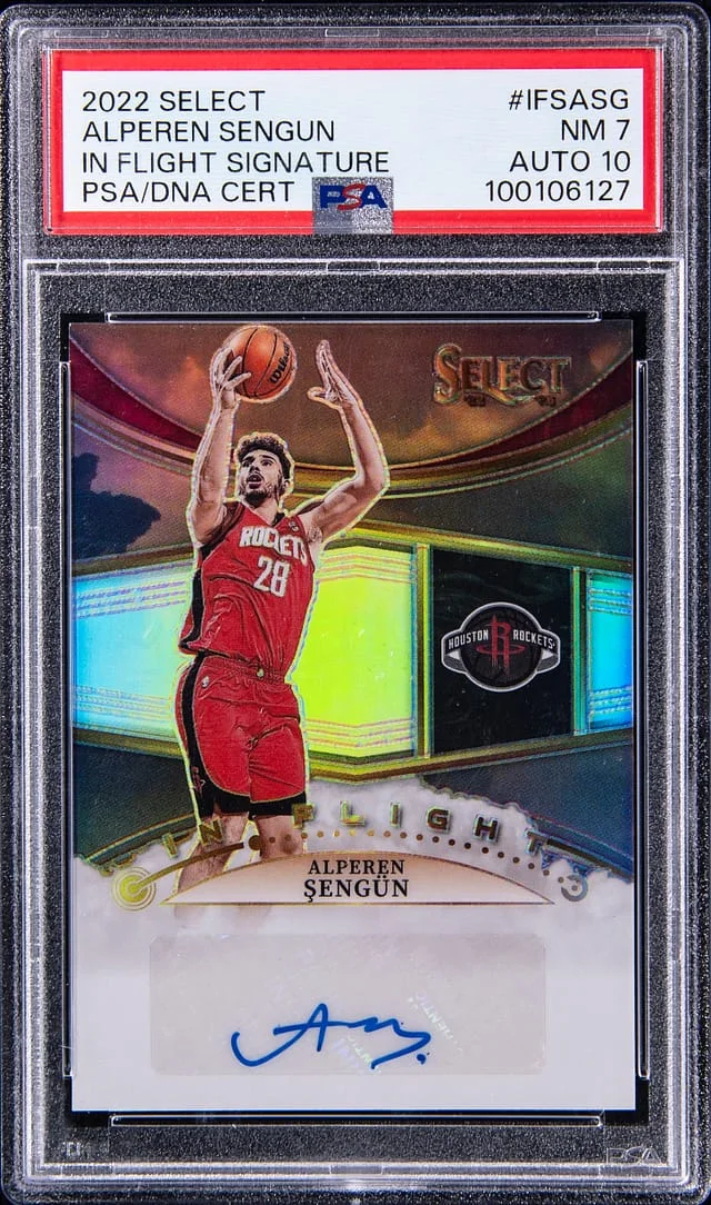 2022-23 Panini Select Alperen Sengun In Flight Signature #IFS-ASG card image