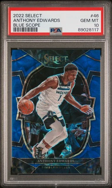 2022-23 Panini Select Anthony Edwards Blue Scope #46 card image